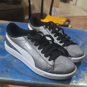 Size 4.5 Puma Metallic Silver Sneakers